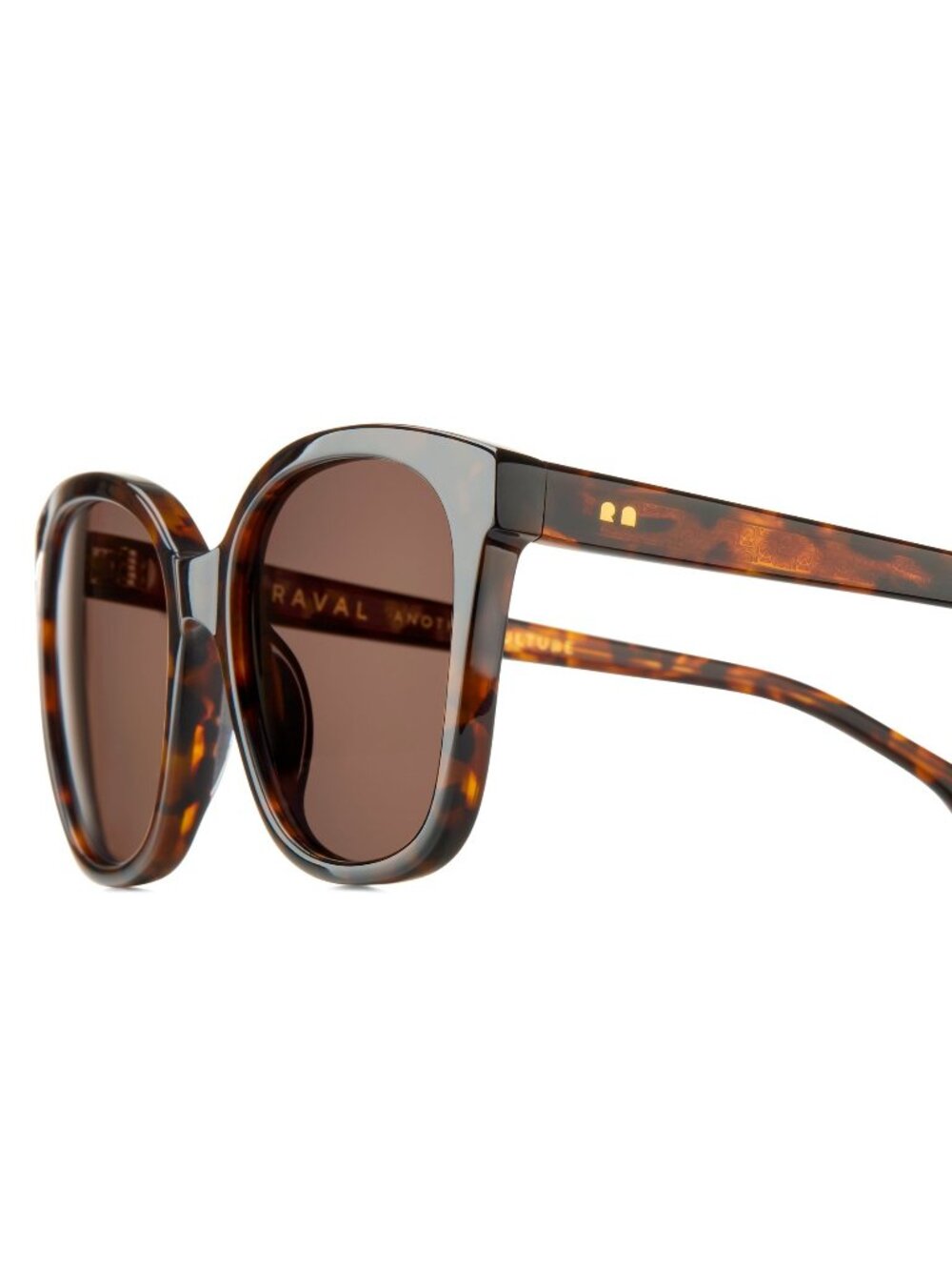 New Raval Eyewear Women's Sunglasses Havana Square Brown Lens Acetate Frame C2
